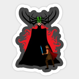 Hela vs Thor Sticker